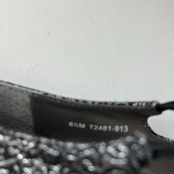 Trotters Metallic Criss Cross Pump Heels MaryJanes Size 8.5 - Picture 5 of 6